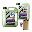 2007 Audi A4 Quattro - 4-Piece Kit Full Synthetic Motor Oil, 4.76 Quart (qt) capacity, 4-Piece Kit, Genuine Audi, Volkswagen  Includes (2) Motor Oil, (1) Oil Drain Plug, and (1) Oil Filter