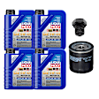 KIT-070224-695 6-Piece Kit Synthetic Motor Oil, 1 Liter, 6-Piece Kit, Genuine Audi, Volkswagen, Includes (1) Oil Filter, (4) Motor Oil and (1) Oil Drain Plug