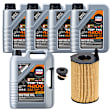 KIT-070224-725 7-Piece Kit Synthetic Motor Oil, 7-Piece Kit, Genuine Audi, Porsche, Volkswagen, Includes (1) Oil Drain Plug, (1) Oil Filter and (5) Motor Oil