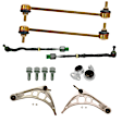 KIT-070224-800 11-Piece Kit Front, Driver and Passenger Side Control Arm, Includes (2) Control Arm, (1) Control Arm Bushing, (2) Tie Rod Assembly, (2) Sway Bar Link and (4) Bolt