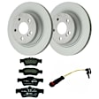 KIT-070224-804 2-Wheel Set Rear Brake Disc and Pad Kit, 300 mm Genuine Mercedes Benz, Includes (1) Brake Pad Set, (1) Brake Pad Sensor and (2) Brake Disc