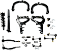 2004 GMC Envoy - 18-Piece Kit Front and Rear, Driver and Passenger Side, Inner and Outer, Upper and Lower Control Arm, 4WD,  Includes (2) Ball Joint, (4) Control Arm, (2) Loaded Strut, (2) Shock Absorber, (4) Sway Bar Link, and (4) Tie Rod End