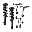 8-Piece Kit Front, Driver and Passenger Side, Lower Fully Loaded Strut, Includes (2) Control Arm, (2) Ball Joint, (2) Sway Bar Link and (2) Shock Absorber and Strut Assembly