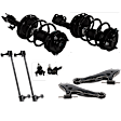 8-Piece Kit Front, Driver and Passenger Side, Lower Fully Loaded Strut, Includes (2) Ball Joint, (2) Control Arm, (2) Loaded Strut, and (2) Sway Bar Link