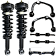 8-Piece Kit Front, Driver and Passenger Side Fully Loaded Strut, RWD, Includes (2) Control Arm, (2) Tie Rod End, (2) Sway Bar Link and (2) Shock Absorber and Strut Assembly