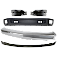 5-Piece Kit, Front, Driver and Passenger Side, Lower Bumper, Chrome, Includes (1) Bumper, (2) Bumper End, and (2) Valance