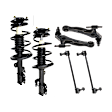 6-Piece Kit Front, Driver and Passenger Side Fully Loaded Strut, FWD, Includes (2) Control Arm, (2) Sway Bar Link and (2) Shock Absorber and Strut Assembly