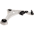 6-Piece Kit Front, Driver and Passenger Side, Inner and Outer, Lower, Front To End Control Arm, includes (2) Control Arm and (4) Tie Rod End