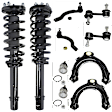 10-Piece Kit Front Fully Loaded Strut, Includes (2) Control Arm, (2) Ball Joint, (2) Tie Rod End, (2) Sway Bar Link and (2) Shock Absorber and Strut Assembly