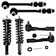 6-Piece Kit Front, Passenger Side, Driver Side, Outer Fully Loaded Strut, Includes (2) Tie Rod End, (2) Sway Bar Link and (2) Shock Absorber and Strut Assembly