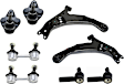 8-Piece Kit Front, Driver and Passenger Side, Lower Control Arm with Ball Joints, Sway Bar Links, and Tie Rod Ends, Includes (2) Ball Joint, (2) Control Arm, (2) Sway Bar Link, and (2) Tie Rod End