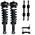 6-Piece Kit Front, Driver and Passenger Side, Outer Fully Loaded Strut, RWD, Includes (2) Tie Rod End, (2) Sway Bar Link and (2) Shock Absorber and Strut Assembly