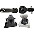 4-Piece Kit Motor Mount without Top Bracket, 4 Cyl, 1.8L, Includes (2) Engine Torque Mount, (1) Motor Mount, and (1) Transmission Mount