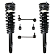 2006-2009 Mercury Milan - 6-Piece Kit Front, Driver and Passenger Side, Upper Fully Loaded Strut, Includes (2) Ball Joint, (2) Fully Loaded Strut, and (2) Sway Bar Link