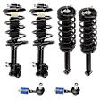 6-Piece Kit Front and Rear, Driver and Passenger Side Fully Loaded Strut, Includes (2) Sway Bar Link and (4) Shock Absorber and Strut Assembly