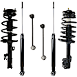 6-Piece Kit Front and Rear, Driver and Passenger Side Shock and Fully Loaded Strut, FWD, Includes (4) Shock Absorber and Strut Assembly and (2) Sway Bar Link