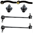 6-Piece Kit Front, Driver and Passenger Side, Outer, Lower Ball Joint, includes (2) Ball Joint, (2) Sway Bar Link, and (2) Tie Rod End
