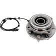2-Wheel Set Front, Driver and Passenger Side, Upper and Lower, Outer, At Pitman Arm Wheel Hubs, with Bearing, with Ball Joints, Drag Link, Tie Rod Adjusting Sleeve, and Tie Rod Ends, 4WD