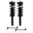 4-Piece Kit Front, Driver and Passenger Side Fully Loaded Strut, AWD, Includes (2) Sway Bar Link and (2) Shock Absorber and Strut Assembly