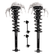 4-Piece Kit Front, Driver and Passenger Side Fully Loaded Strut Includes (2) Loaded Strut and (2) Sway Bar Link