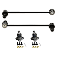 4-Piece Kit Front, Driver and Passenger Side, Lower Sway Bar Link, Includes (2) Ball Joint and (2) Sway Bar Link