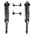 4-Piece Kit Rear, Driver and Passenger Side Fully Loaded Strut, includes (2) Loaded Strut and (2) Sway Bar Link