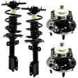 4-Piece Kit Rear, Driver and Passenger Side Fully Loaded Strut, includes (2) Loaded Strut and (2) Wheel Hub