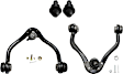 4-Piece Kit Front, Driver and Passenger Side, Upper and Lower Control Arm, includes (2) Ball Joint and (2) Control Arm