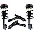 4-Piece Kit Front, Driver and Passenger Side, Outer, Lower Fully Loaded Strut, Includes (2) Control Arm and (2) Shock Absorber and Strut Assembly