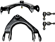 4-Piece Kit Front, Driver and Passenger Side, Upper Control Arm, includes (2) Control Arm and (2) Sway Bar Link