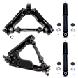 4-Piece Kit Front, Driver and Passenger Side, Upper Control Arm, Includes (2) Control Arm and (2) Shock Absorber and Strut Assembly
