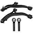 2001-2004 Dodge Grand Caravan - 4-Piece Kit Front, Driver and Passenger Side, Outer, Lower Control Arm, includes (2) Control Arm and (2) Tie Rod End