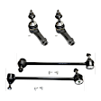 4-Piece Kit Front, Driver and Passenger Side, Outer Tie Rod End Includes (2) Sway Bar Link and (2) Tie Rod End