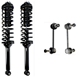 4-Piece Kit Rear, Driver and Passenger Side Fully Loaded Strut, Includes (2) Sway Bar Link and (2) Shock Absorber and Strut Assembly