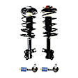 4-Piece Kit Front, Driver and Passenger Side Fully Loaded Strut, includes (2) Loaded Strut and (2) Sway Bar Link