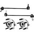 2-Wheel Set Front Wheel Hub, 5 Lugs, With Bearing, AWD, 3.5L, 6Cyl, Includes (2) Sway Bar Link and (2) Wheel Hub