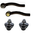 4-Piece Kit Front, Driver and Passenger Side, Outer, Lower Ball Joint, includes (2) Ball Joint, (2) Sway Bar Link, and (2) Tie Rod End