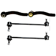 4-Piece Kit Front, Driver and Passenger Side, Outer Tie Rod End Includes (2) Sway Bar Link and (2) Tie Rod End