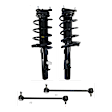 4-Piece Kit Front, Driver and Passenger Side Fully Loaded Strut Includes (2) Fully Loaded Strut and (2) Sway Bar Link