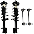 4-Piece Kit Rear, Driver and Passenger Side Fully Loaded Strut Includes (2) Loaded Strut and (2) Sway Bar Link