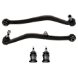 4-Piece Kit Front and Rear, Driver and Passenger Side, Lower, Rearward Control Arm, includes (2) Ball Joint and (2) Control Arm