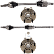 4-Piece Kit Front, Driver and Passenger Side Axle Assembly, 2.5L, 4Cyl, Includes (2) Axle Assembly and (2) Wheel Hub