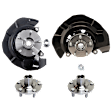 4-Piece Kit Front, Driver and Passenger Side Steering Knuckle, With Bearing, With Dust Shield, Includes (2) Knuckle and (2) Wheel Hub
