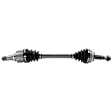 4-Piece Kit Front, Driver and Passenger Side Axle Assembly , New, 4WD, includes (2) Axle Assembly and (2) Wheel Hub