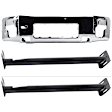 2008-2015 Nissan Titan - 3-Piece Kit, Front, Driver and Passenger Side Bumper, Chrome, Includes (1) Bumper and (2) Bumper Bracket