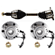 3-Piece Kit Front, Driver and Passenger Side Axle Assembly, New Kit, AWD/4WD, Includes (1) Axle Assembly and (2) Wheel Hub