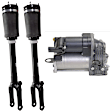 2011 Mercedes Benz GL550 - 3-Piece Kit Air Suspension Compressor, Includes (1) Air Suspension Compressor and (2) Shock Absorber and Strut Assembly