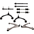 10-Piece Kit Control Arm Includes (4) Control Arm, (2) Sway Bar Link, and (4) Tie Rod End