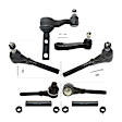 8-Piece Kit Idler Arm, Includes (1) Idler Arm, (1) Pitman Arm, (2) Tie Rod Adjusting Sleeve, and (4) Tie Rod End