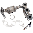 2-Piece Kit Before Catalytic Converter, Firewall Side Catalytic Converter, includes (1) Catalytic Converter and (1) Oxygen Sensor